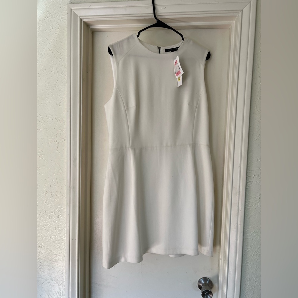 French Connection White Sleeveless Dress